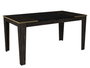 Hanah Home Mesa de Comedor Veyron Negro y Dorado